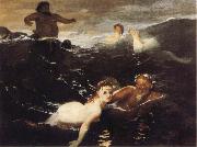 Arnold Bocklin The Waves oil painting on canvas